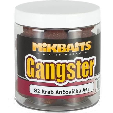 MIKBAITS - Boilie v dipe Gangster G2 Krab Ančovička Asa 20 mm 250 ml