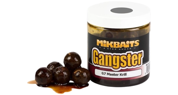 MIKBAITS - Boilie v dipe Gangster G7 Master Krill 16 mm 250 ml
