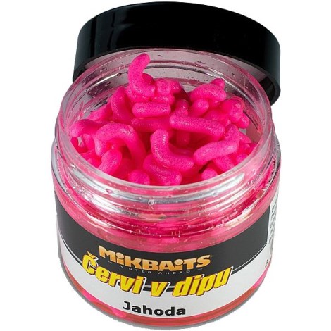 MIKBAITS - Červy v dipe 50 ml Jahoda