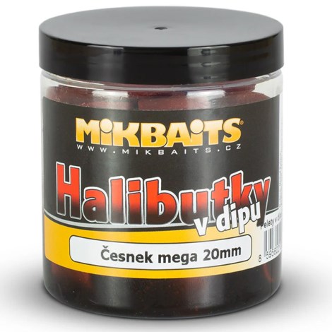 MIKBAITS - Halibutky v dipe 20 mm 250 ml Cesnak Halibut