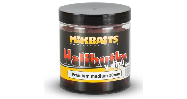MIKBAITS - Halibutky v dipe 20 mm 250 ml Premium Halibut