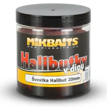 MIKBAITS - Halibutky v dipe 20 mm 250 ml Slivka Halibut