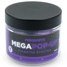 MIKBAITS - Mega plávajúce Fluo boilie 25 mm 300 ml Pikantná slivka