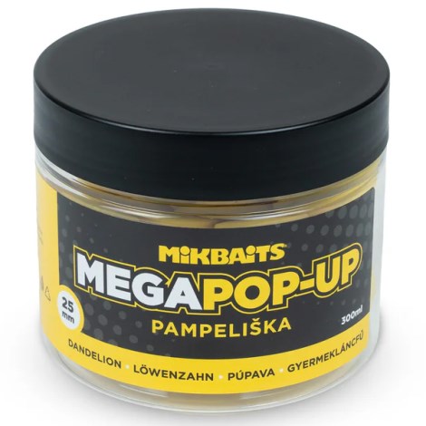 MIKBAITS - Mega plávajúce Fluo boilie 25 mm 300 ml Púpava
