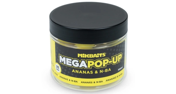 MIKBAITS - Mega plávajúce Fluo boilies 25 mm 300 ml Ananás N-BA