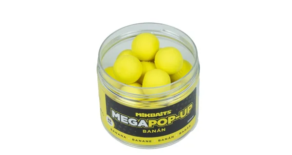 MIKBAITS - Mega plávajúce Fluo boilies 25 mm 300 ml Banán