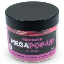 MIKBAITS - Mega plávajúce Fluo boilies 25 mm 300 ml Jahoda