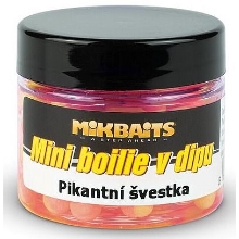 MIKBAITS - Mini boilie v dipe 50 ml Pikantná slivka