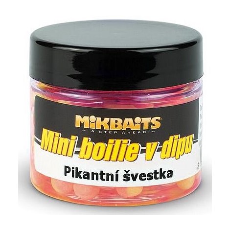 MIKBAITS - Mini boilie v dipe 50 ml Pikantná slivka