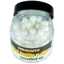 MIKBAITS - Mini boilies v dipe Smradľavý syr 8 mm 50 ml