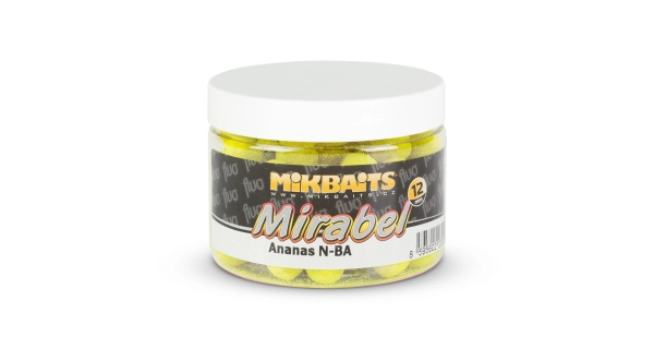 MIKBAITS - Mirabel fluo boilie 150 ml - ananás N-BA 12 mm