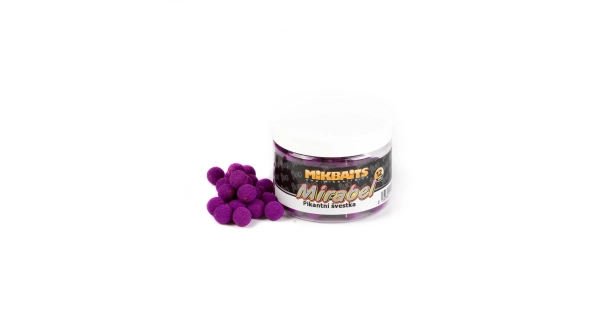 MIKBAITS - Mirabel Fluo boilie 150 ml Pikantná slivka 12 mm