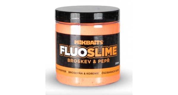 MIKBAITS - Obaľovací dip Fluo Slime 100 g Broskyňa Black Pepper