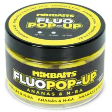 MIKBAITS - Plávajúce boilie Fluo Ananás N-BA 150 ml 14 mm