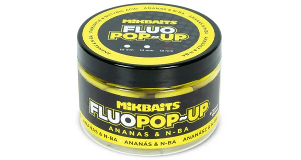 MIKBAITS - Plávajúce boilie Fluo Ananás N-BA 150 ml 14 mm