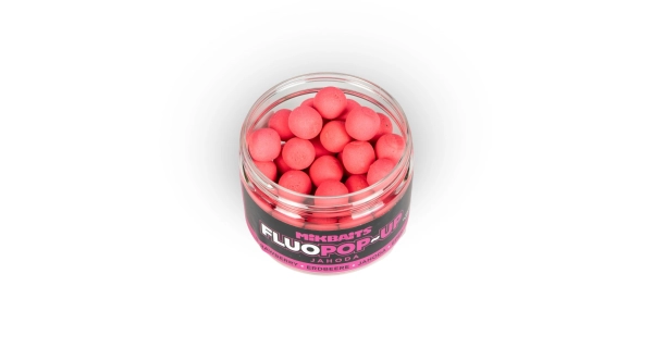 MIKBAITS - Plávajúce boilie Fluo Jahoda 150 ml 14 mm