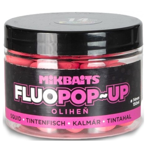 MIKBAITS - Plávajúce boilie Fluo Kalmár 150 ml 18 mm