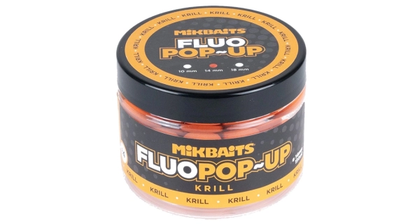MIKBAITS - Plávajúce Boilie Fluo Krill 150 ml 14 mm