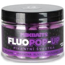 MIKBAITS - Plávajúce boilie Fluo Pikantná slivka 150 ml 18 mm