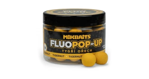 MIKBAITS - Plávajúce boilie Fluo tigrí orech 14 mm 150 ml