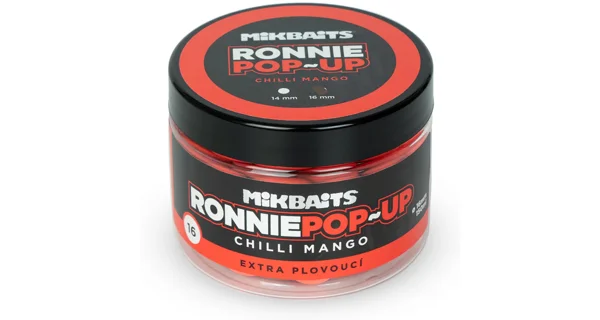 MIKBAITS - Plávajúce boilies Ronnie 14 mm 150 ml Chilli Mango