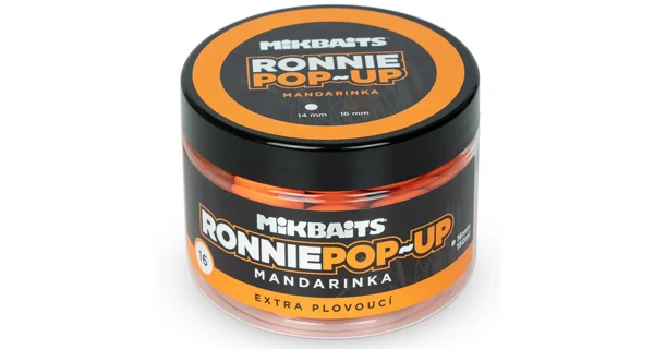 MIKBAITS - Plávajúce boilies Ronnie 14 mm 150 ml Mandarinka