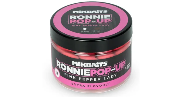 MIKBAITS - Plávajúce boilies Ronnie 14 mm 150 ml Pink Pepper Lady