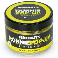 MIKBAITS - Plávajúce boilies Ronnie 14 mm 150 ml Scopex + CC