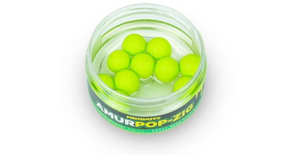 MIKBAITS - Plávajúce boilies v dipe Amur Range Zig Ultra 15 mm