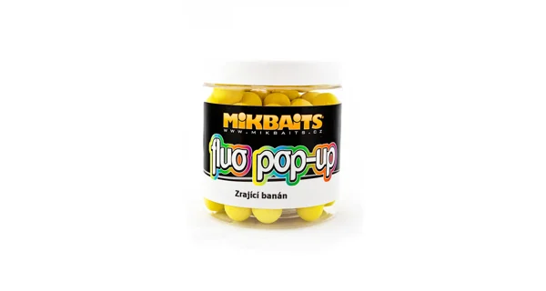 MIKBAITS - Plávajúce fluo boilie 250 ml - zrejúci banán 18 mm