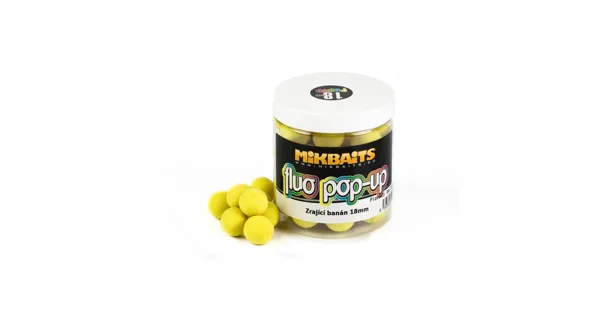 MIKBAITS - Plávajúce fluo boilie 250 ml - zrejúci banán 18 mm