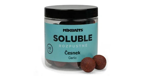 MIKBAITS - Rozpustné boilie Soluble 20 mm 250 ml Cesnak