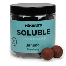 MIKBAITS - Rozpustné boilie Soluble 20 mm 250 ml Jahoda
