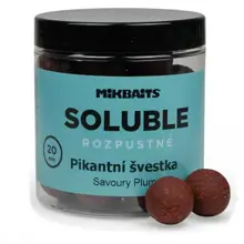 MIKBAITS - Rozpustné boilie Soluble 20 mm 250 ml Pikantná slivka