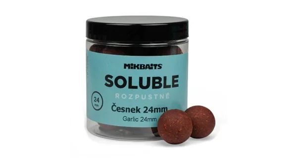 MIKBAITS - Rozpustné boilie Soluble 24 mm 250 ml Cesnak