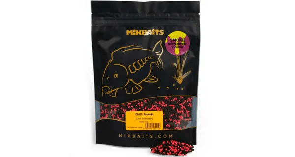 MIKBAITS - Smoke micro pelety 2-3 mm 350 g Chilli Jahoda