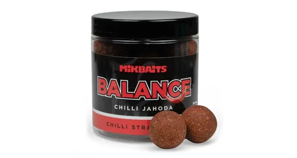 MIKBAITS - Vyvážené Boilie Balance Chilli Chips 20 mm 250 ml Chilli jahoda