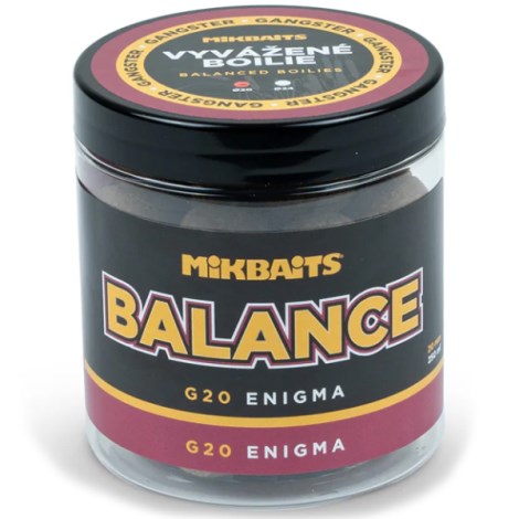 MIKBAITS - Vyvážené boilies Gangster Balance 24 mm 250 ml G20 Enigma