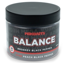 MIKBAITS - Vyvážené boilies Mega Balance BigB 30 mm 300 ml Broskyňa Korenie