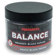 MIKBAITS - Vyvážené boilies Mega Balance BigB 30 mm 300 ml Broskyňa Korenie