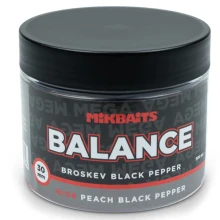 MIKBAITS - Vyvážené boilies Mega Balance BigB 30 mm 300 ml Broskyňa Korenie
