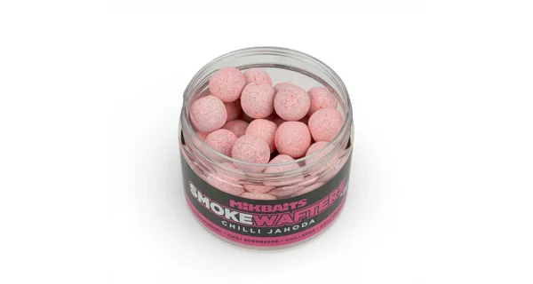 MIKBAITS - Vyvážené boilies Smoke Wafters 14 mm 150 ml Chilli Jahoda