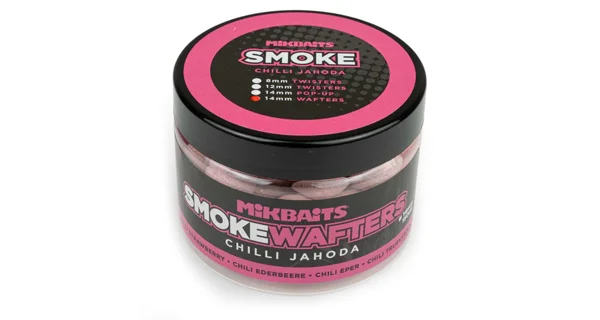 MIKBAITS - Vyvážené boilies Smoke Wafters 14 mm 150 ml Chilli Jahoda