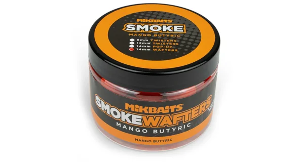 MIKBAITS - Vyvážené boilies Smoke Wafters 14 mm 150 ml Mango Butyric
