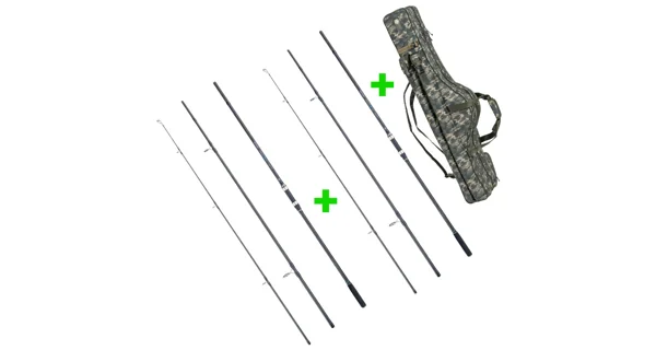 MIVARDI - 2x prút Sentinel Carp 360M + obal Multi Camo 130