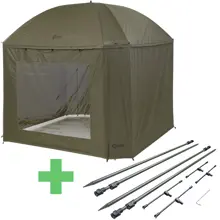 MIVARDI - Dáždnik Session Umbrella XL + Sada stabilizačných tyčí Hardcore Session Umbrella XL