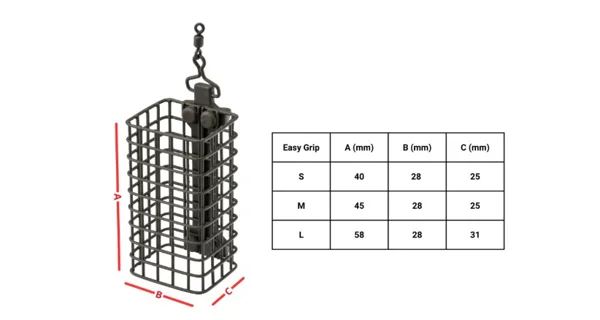 MIVARDI - Feederové krmítko EasyGrip Square veľ. M 30 g