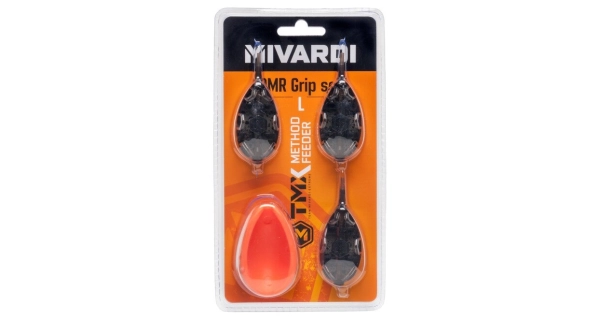 MIVARDI - Kŕmidlo Method Feeder Set QMR Grip L 30 g + 40 g + 50 g + Formička