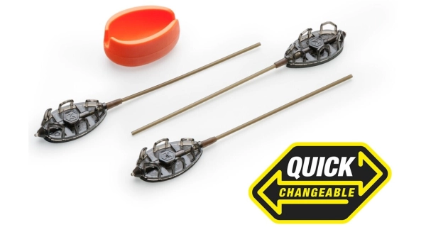 MIVARDI - Kŕmidlo Method Feeder Set QMR Grip L Long 30 g + 40 g + 50 g + Formička