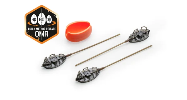 MIVARDI - Krmítko Method Feeder Set QMR Grip L Long 30 g + 40 g + 50 g + Formička
